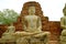 Beautiful Buddha Images in Front of the Stupa Ruins of Wat Yai Chai Mongkhon Temple, Ayutthaya, Thailand