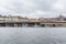 Beautiful buildings at the bank of the strait in the downtown of Stockholm, Sweden