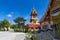 Beautiful buildings on the territory of a Buddhist temple. Thailand