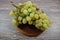 Beautiful bunch of white grapes to make wine of good smell and taste