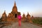 Beautiful burmese dressed lady at Bagan.