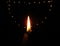 Beautiful burning candle in diwali.