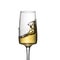 Beautiful bursts in a clear glass scattered drops of white wine concept of alcohol