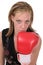 Beautiful Business Woman In Boxing Gloves 3