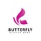 Beautiful butterfly brand logo icon vector