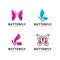 Beautiful butterfly brand logo icon vector