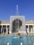 Beautiful byt simple water fountain outside of the Grand Mosque in Qom