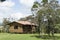 Beautiful cabin made with wood in the middle of the natural landscape