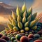 Beautiful cactus in the desert - ai generated image