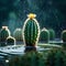 Beautiful cactus in water - ai generated image