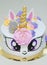 Beautiful cake in the form of a fabulous unicorn