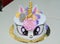 Beautiful cake in the form of a fabulous unicorn