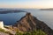 The beautiful caldera and Skaros rock view from Imerovigli terrace on Santorini,