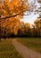 Beautiful Calgary community parks pathways during Autumn colors