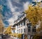 Beautiful calm street in Strasbourg, infrared view