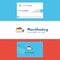 Beautiful Camcoder Logo and business card. vertical Design Vector