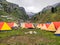 A Beautiful Campsite in an Indian Himalayan Valley near Manali Himachal Pradesh.