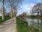 Beautiful Canal in France with a lot of water and a giant walk