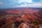 Beautiful canyon view before dawn. Dead Horse View Point in Utah, USA