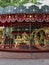Beautiful carousel for kids in amusement park