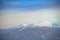 Beautiful Carpathian Mountains in Fog. Winter Sunset Landscape. Hoverla Mountain, Ukraine.