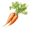 beautiful Carrot watercolor Vegetable clipart illustration