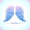 Beautiful cartoon angel wings