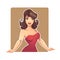 Beautiful cartoon pinup cartoon lady dealer for your casino or s