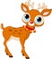 Beautiful cartoon reindeer Rudolf