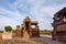 Beautiful carved ancient Jain temples constructed in 6th century AD in Osian, India.