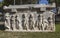 Beautiful carved sarcophagus with Mercury leading the souls in Aphrodisias, Geyre, Caria, Turkey