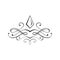 Beautiful carvings with diamonds in the middle for jewelry store logo icon vector template illustrations