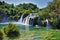 Beautiful cascade waterfalls from Krka National Park