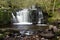 Beautiful cascades, Afon Caerfanell mountain river, Blaen-y-Glyn