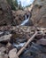 Beautiful cascading waterfall - Boulder Falls, Colorado