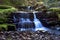 Beautiful cascading waterfall, Nant Bwrefwy, Upper Blaen-y-Glyn