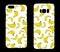 Beautiful cases for smartphones with bananas. Print for lining the phone. Ready design. Vector illustration. Summer drawings.