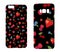 Beautiful cases for smartphones with colorful berries and fruits. Print for lining the phone. Ready design. Vector illustration. S