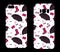 Beautiful cases for smartphones with female accessories. Rubber boots, umbrellas and handbags. Print for lining the phone. Ready d