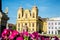 A beautiful cathedral with real beautiful colors, in Timisoara, Romania