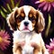 A beautiful Cavalier King Charles Spaniel dog. Watercolor painting. Graceful Elegance. Generative AI