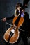 Beautiful cello musician