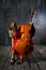 Beautiful cello musician