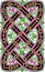 Beautiful Celtic pattern with flowers thistle