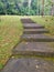 Beautiful cement material walking path at Taman Wetland Putrajaya.