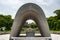 Beautiful Cenotaph for the Atomic bomb Victims at Hiroshima Peace Memorial Park, Japan