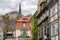Beautiful center of the old town of picturesque Blankenburg in the Harz
