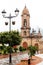 Beautiful central square and the San Jeronimo Parish Temple of the small town of Nobsa well known for the traditional handmade