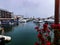 Beautiful channels with beautiful boats at the largest residential marina of Europe in Empuriabrava Spain