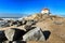 Beautiful chapel in the sea called Senhor da Pedra in Porto